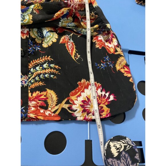 ELLIATT Floral Independence Mini Shirt Dress in Black Multi size Xsmall - Picture 13 of 15